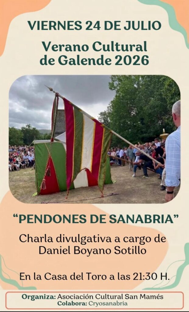 Cartel de la charla Pendones de Sanabria