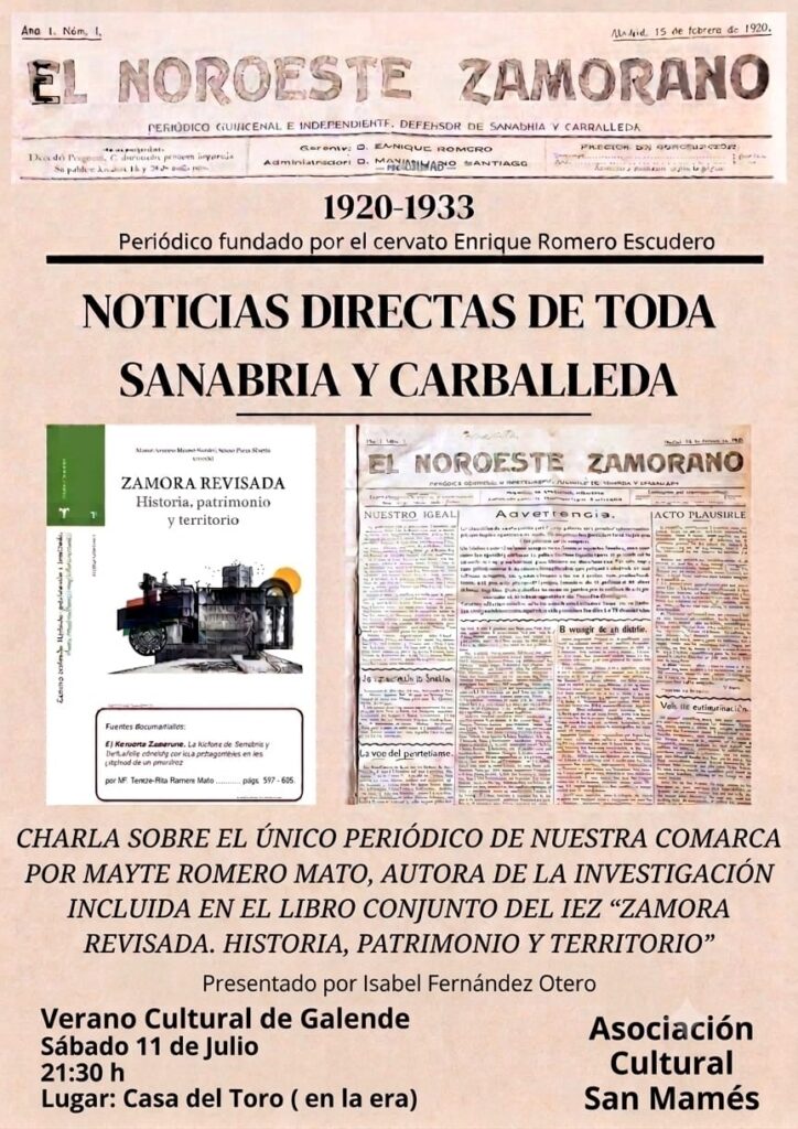 Cartel: Noticias directas de Sanabria y Carballeda